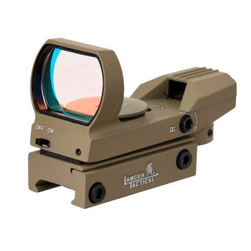 POINT ROUGE MÉTAL REFLEX 4 RÉTICULES ROUGE / VERT TAN lancer tactical