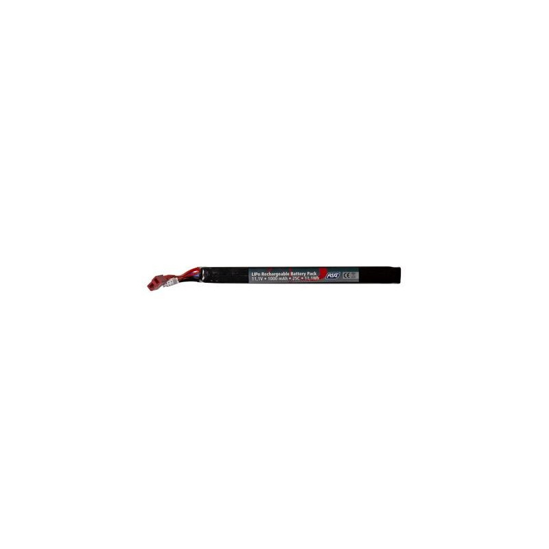Batterie ASG 11.1V 100mah 25C lipo stick T dean