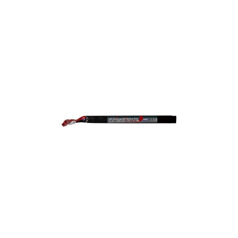 Batterie ASG 11.1V 100mah 25C lipo stick T dean