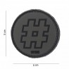 Patch 3D PVC Hashtag Noir