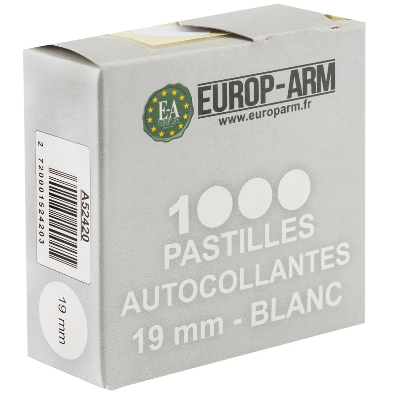 PASTILLES AUTOCOLLANTES BLANCHES DIAM. 15