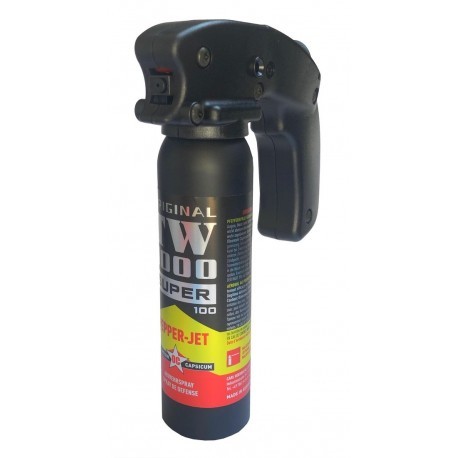 Bombe lacrymogène TW1000 PEPPER GEL 100 Professionnal Gel Poivre 100 ml  avec poignée - Atelier Airsoft