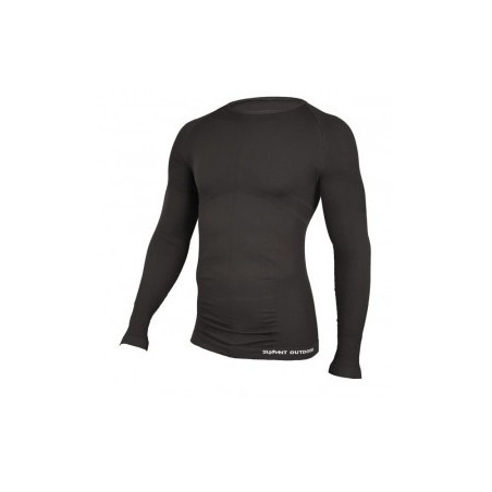 TEE-SHIRT TECHNICAL M.LONGUES COL ROND NOIR - Taille S