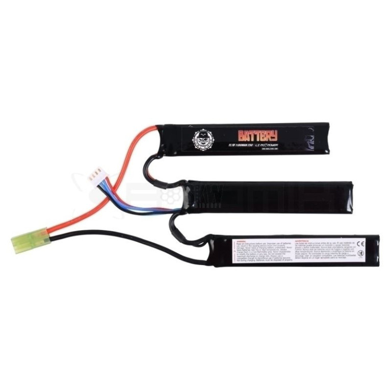 BATTERIE LIPO 11.1V 1100MAH 25C (3PC) DUEL CODE