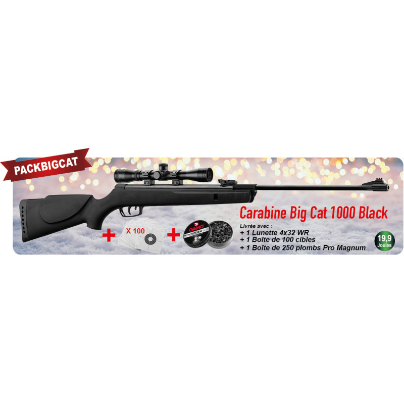 Pack Noël Carabine GAMO Big Cat 1000