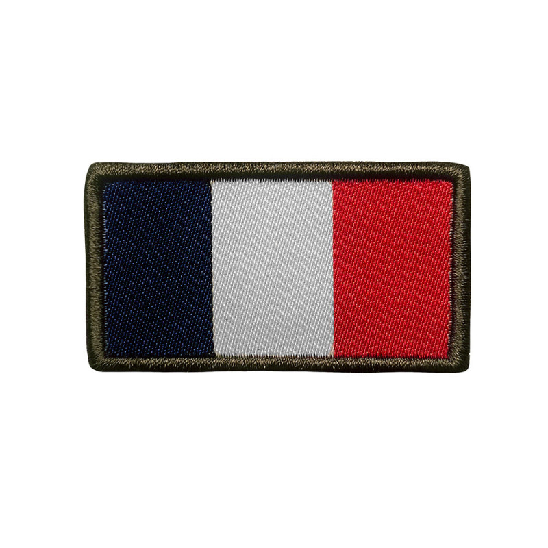 Patch drapeau français haute visibilité brodé sur tissu