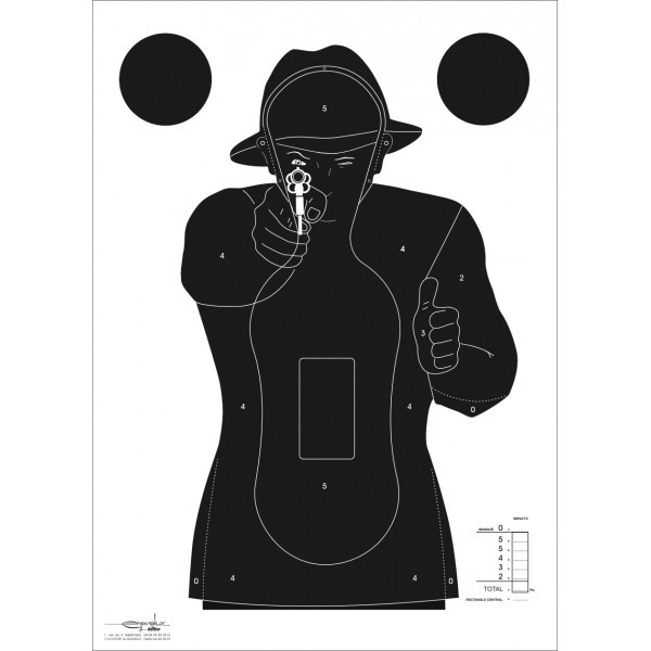 Cible silhouette police 51x71cm - Atelier Airsoft