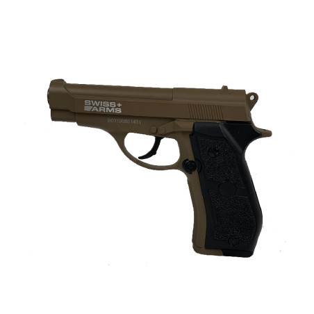 SWISS ARMS P84 TAN Co2 4,5mm tout métal Semi-Auto 20BB's 2J