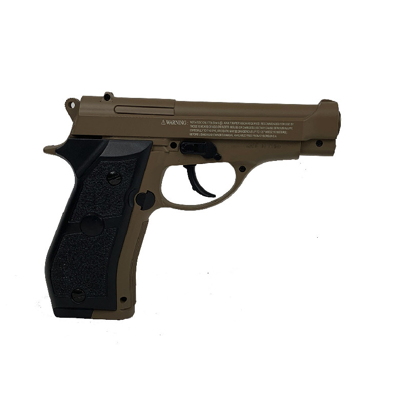 SWISS ARMS P84 TAN Co2 4,5mm tout métal Semi-Auto 20BB's 2J