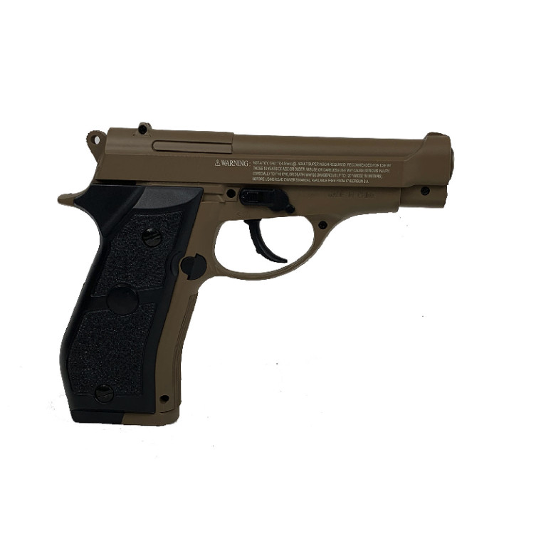 SWISS ARMS P84 TAN Co2 4,5mm tout métal Semi-Auto 20BB's 2J SWISS ARMS P84 TAN Co2 4,5mm tout métal Semi-Auto 20BB's 2J