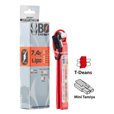 2 sticks batterie Lipo 2S 7.4V 1200mAh 25C T-DEAN