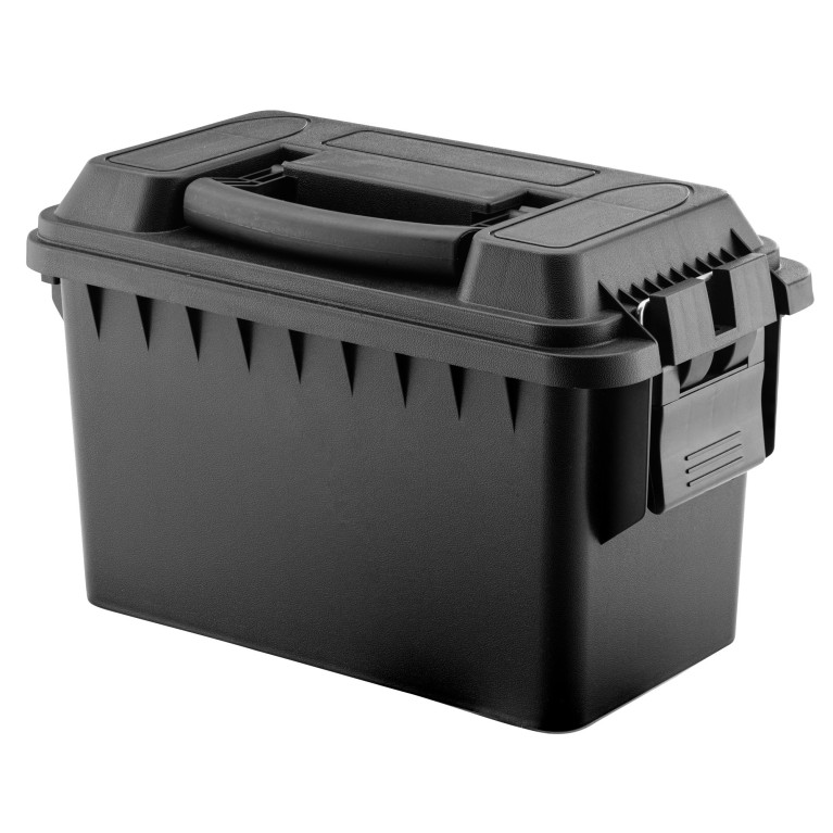 CAISSE MUNITION POLYMÈRE CAL.50 NOIR 30X16X17.5 CM