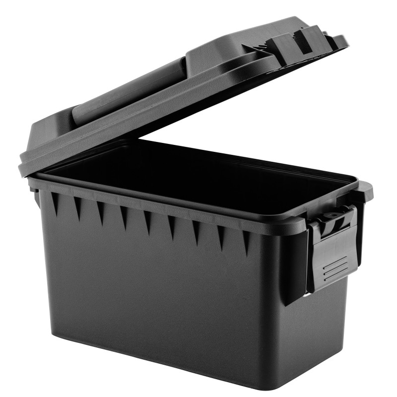 CAISSE MUNITION POLYMÈRE CAL.50 NOIR 30X16X17.5 CM