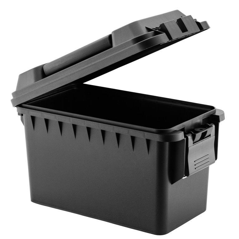 CAISSE MUNITION POLYMÈRE CAL.50 NOIR 30X16X17.5 CM