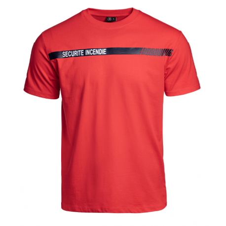 T-shirt Sécu-One sécurité incendie rouge