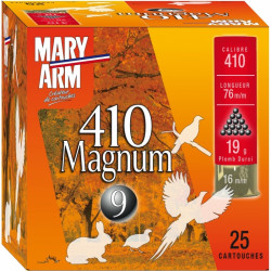 CARTOUCHES MARY ARM 410 MAGNUM SUBSONIQUE CALIBRE 410 - 19 G