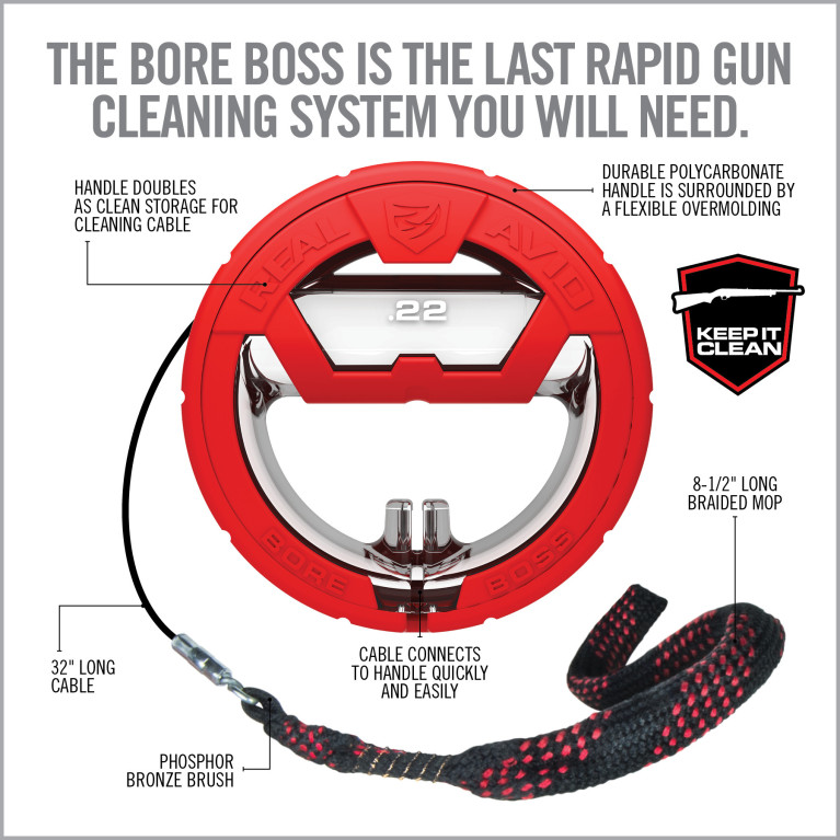 Cable de nettoyage Bore BOSS cal 22lr REAL AVID Cable de nettoyage Bore BOSS cal 22lr REAL AVID