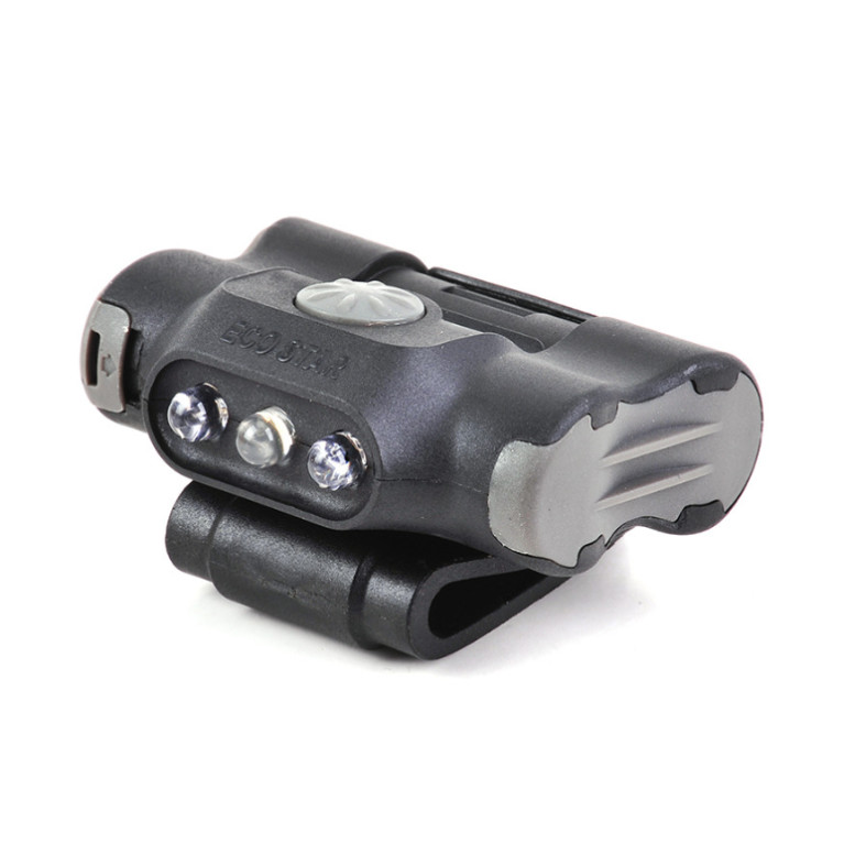 Lampe fixation clip UL12 - éclairage blanc et rouge + strobe rouge/bleu - 17 lumens