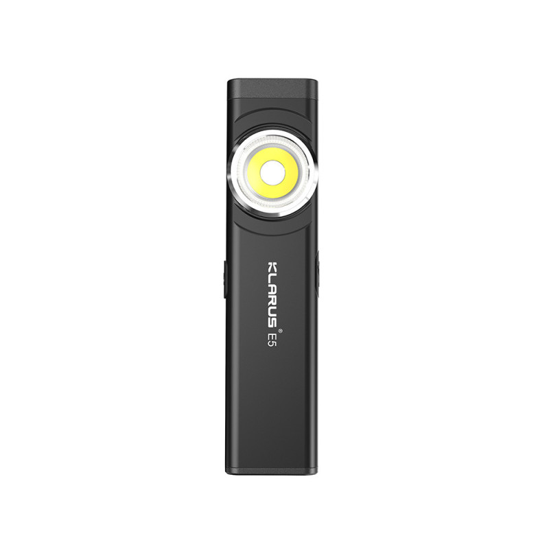 Lampe rechargeable à double source de lumière E5 - 470 lumens - noir