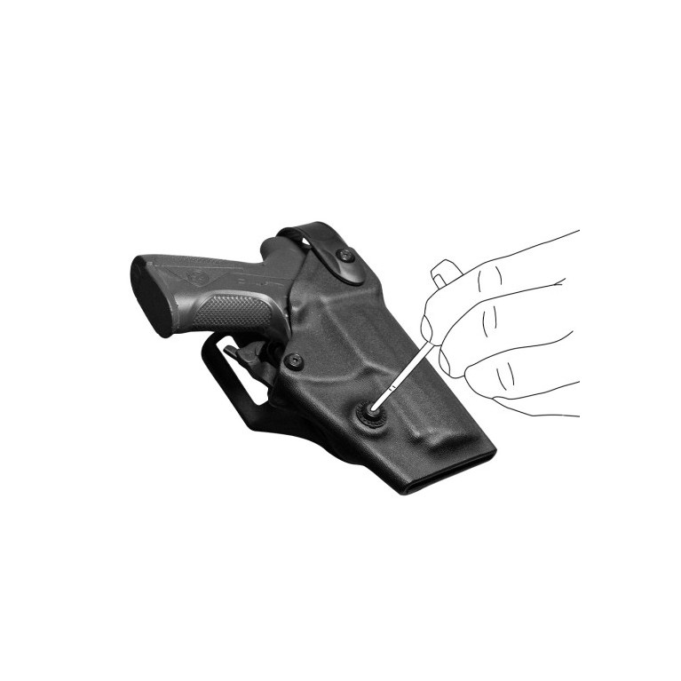 Holster droitier Vegatek Short VKS800 noir pour PAMAS MAS-G1