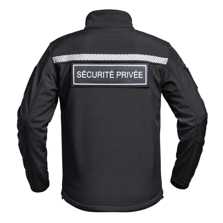 Veste Softshell SÉCU-ONE HV-TAPE Sécurité Privée noir