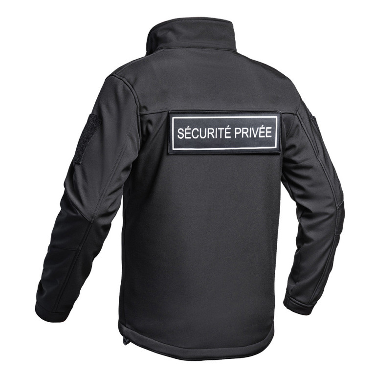 Veste Softshell SÉCU-ONE flap Sécurité Privée noir