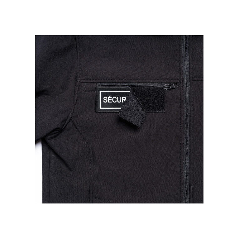 Veste Softshell SÉCU-ONE flap Sécurité Privée noir