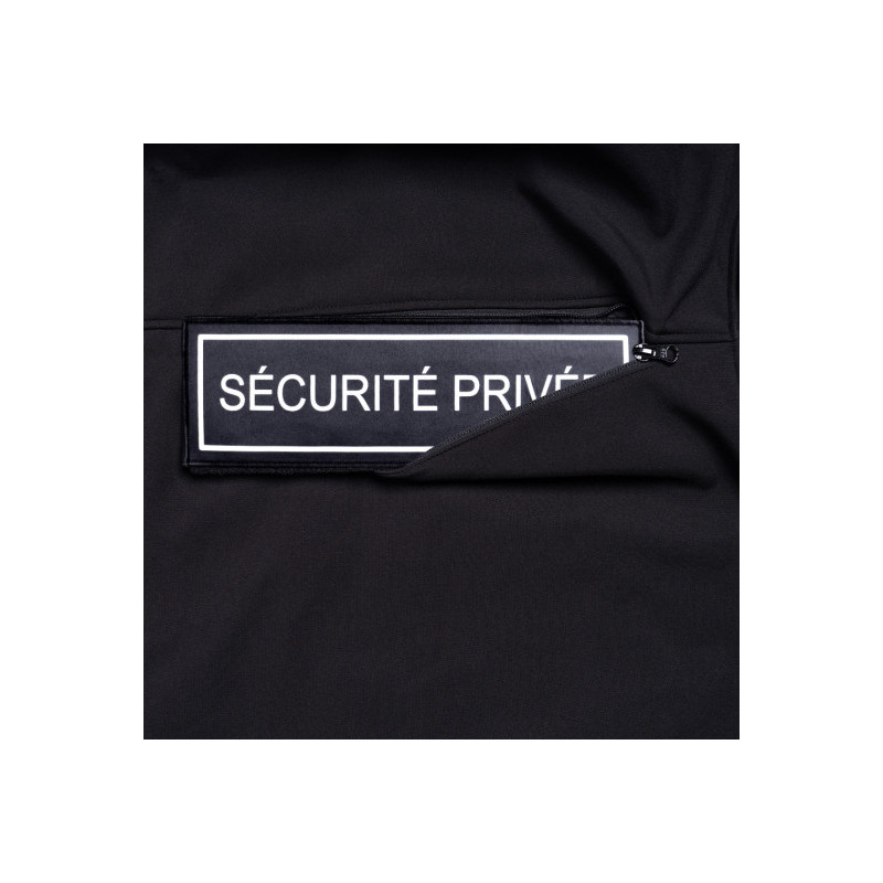 Veste Softshell SÉCU-ONE flap Sécurité Privée noir