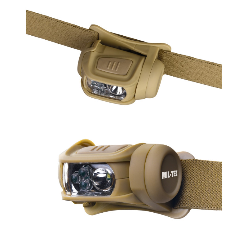 LAMPE FRONTALE LED 4 COULEUR COYOTE