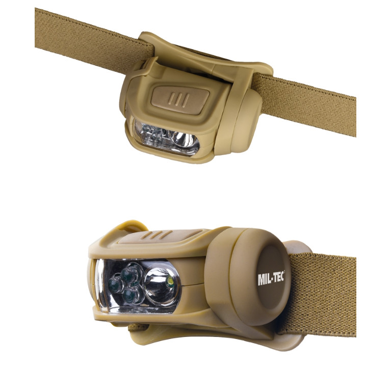 LAMPE FRONTALE LED 4 COULEUR COYOTE