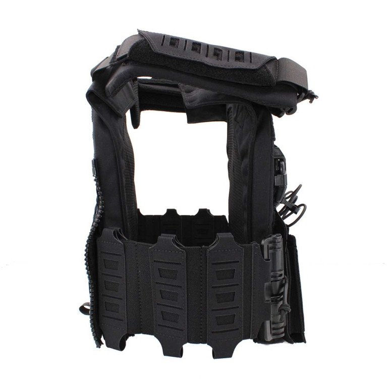 Gilet tactique porte-plaques Drake MK4 Noir- Corso Tactical