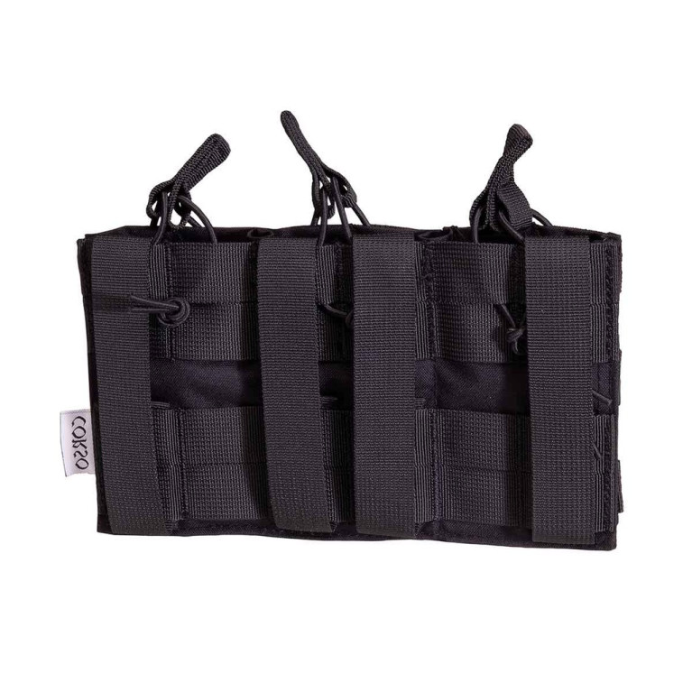 Poche porte-chargeurs triple M4 Dagger MOLLE Noir - Corso Tactical