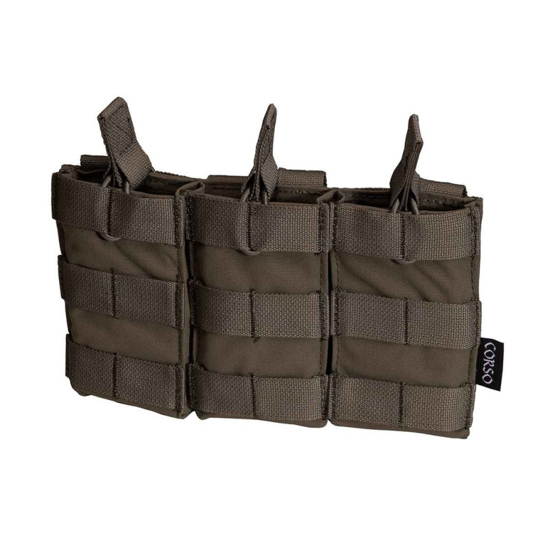 Poche porte-chargeurs triple M4 Dagger MOLLE Ranger Green - Corso Tactical