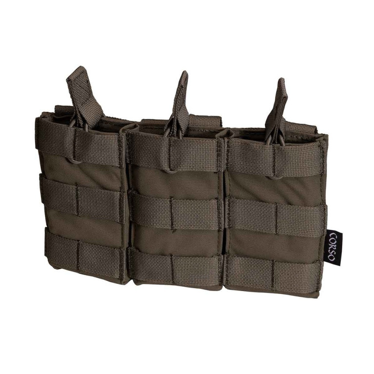 Poche porte-chargeurs triple M4 Dagger MOLLE Ranger Green - Corso Tactical