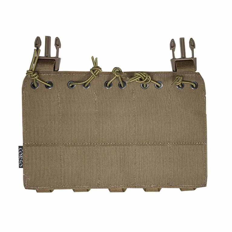 PORTE CHARGEUR FRONTAL 9MM MP5/MP7 MOLLE LASER CUT COYOTE