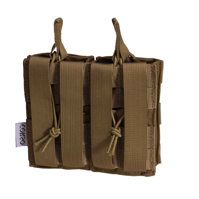 Poche porte-chargeurs double M4 Dagger MOLLE Coyote - Corso Tactical