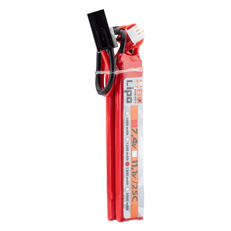 2 sticks batterie Lipo 2S 7.4V 1300mAh 25C T DEAN