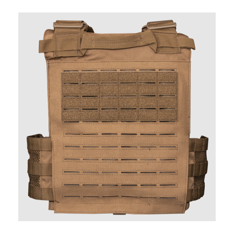 VESTE PORTE PLAQUES 600D QUICK DETACH COYOTE