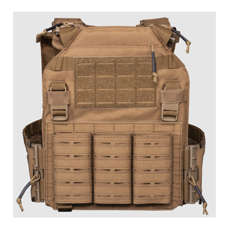 VESTE PORTE PLAQUES 600D QUICK DETACH COYOTE