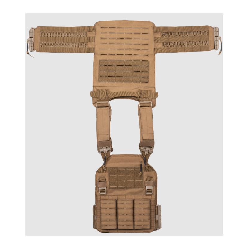 VESTE PORTE PLAQUES 600D QUICK DETACH COYOTE