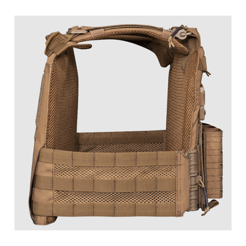 VESTE PORTE PLAQUES 600D QUICK DETACH COYOTE