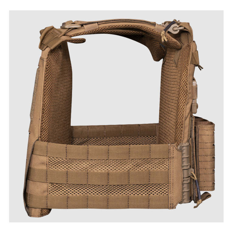 VESTE PORTE PLAQUES 600D QUICK DETACH COYOTE