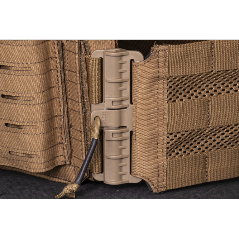 VESTE PORTE PLAQUES 600D QUICK DETACH COYOTE