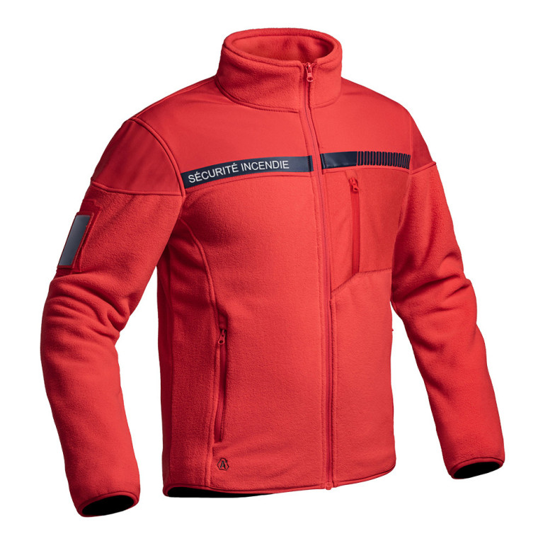 VESTE POLAIRE SÉCURITÉ INCENDIE SÉCU-ONE ROUGE