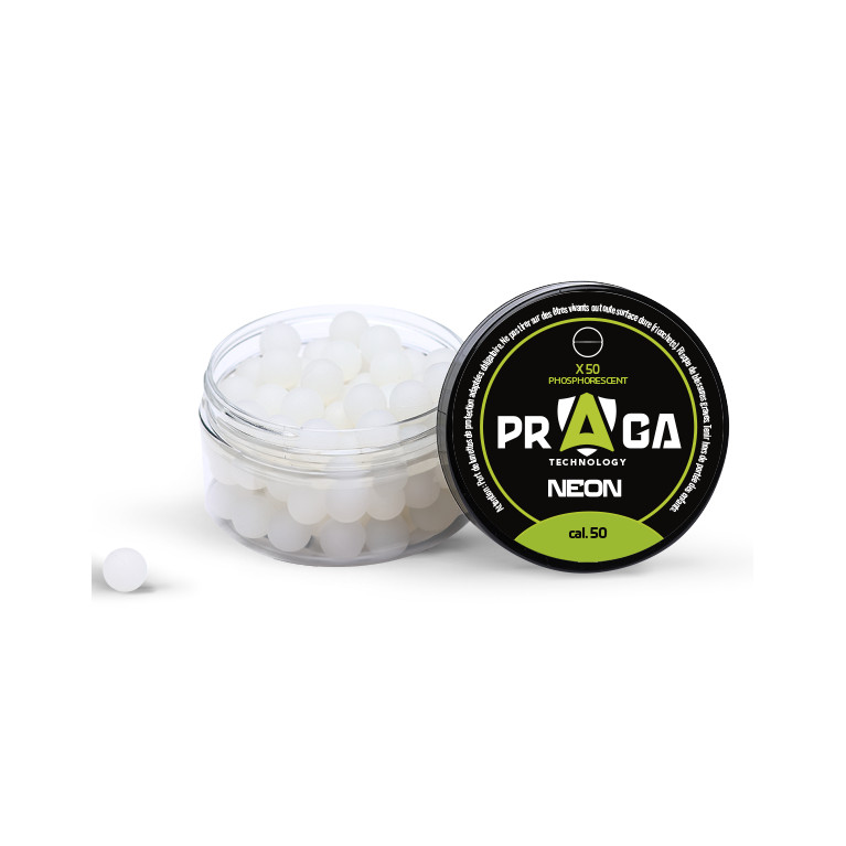 BILLES PHOSPHORESCENTES VERTES CAL.50 X50 PRAGA