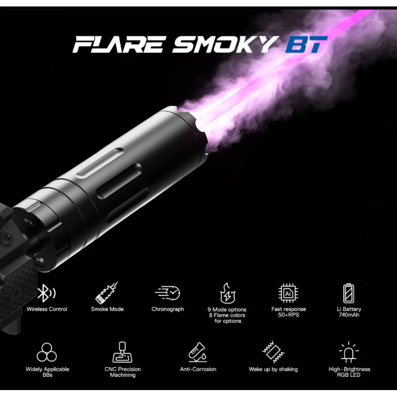 Silencieux Tracer Fumé E-shooter FLARE Smoky Bluetooth & Chrony