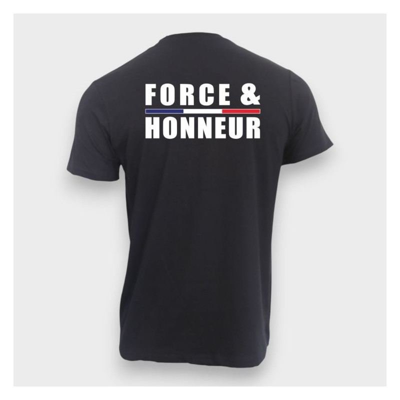 T-shirt Force & Honneur Liseré Noir