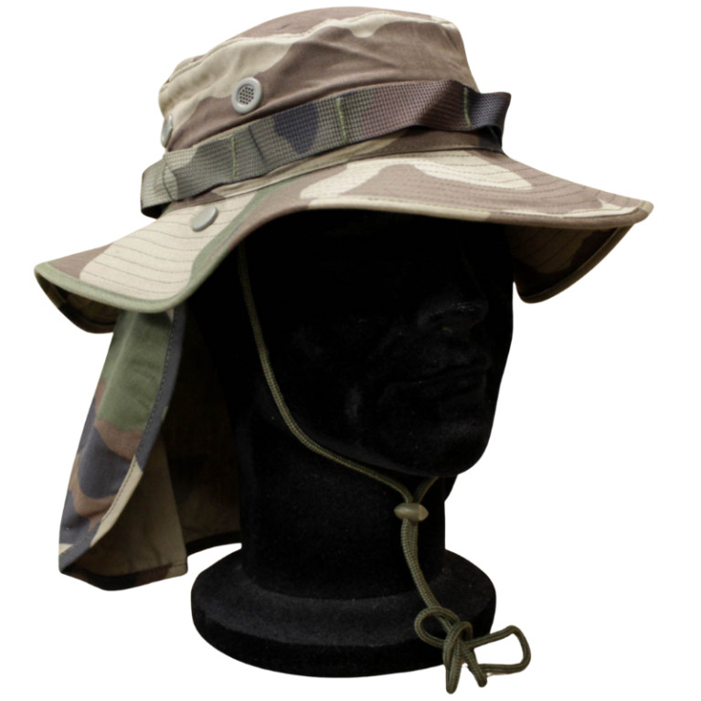 CHAPEAU DE BROUSSE TROPICAL AVEC PROTÈGE NUQUE