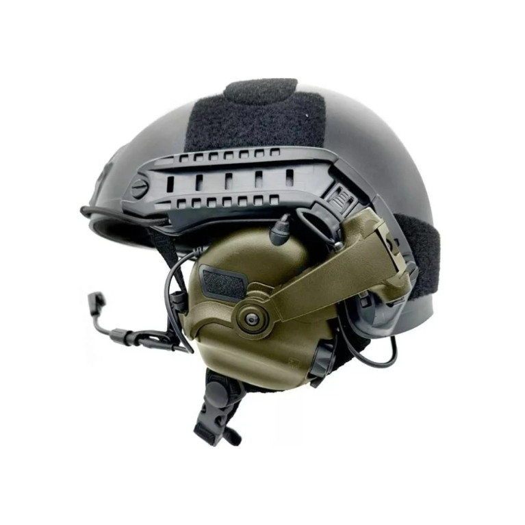 Casque tactique EARMOR M32X MOD4, support M16C pour casque FAST / ARC - Green