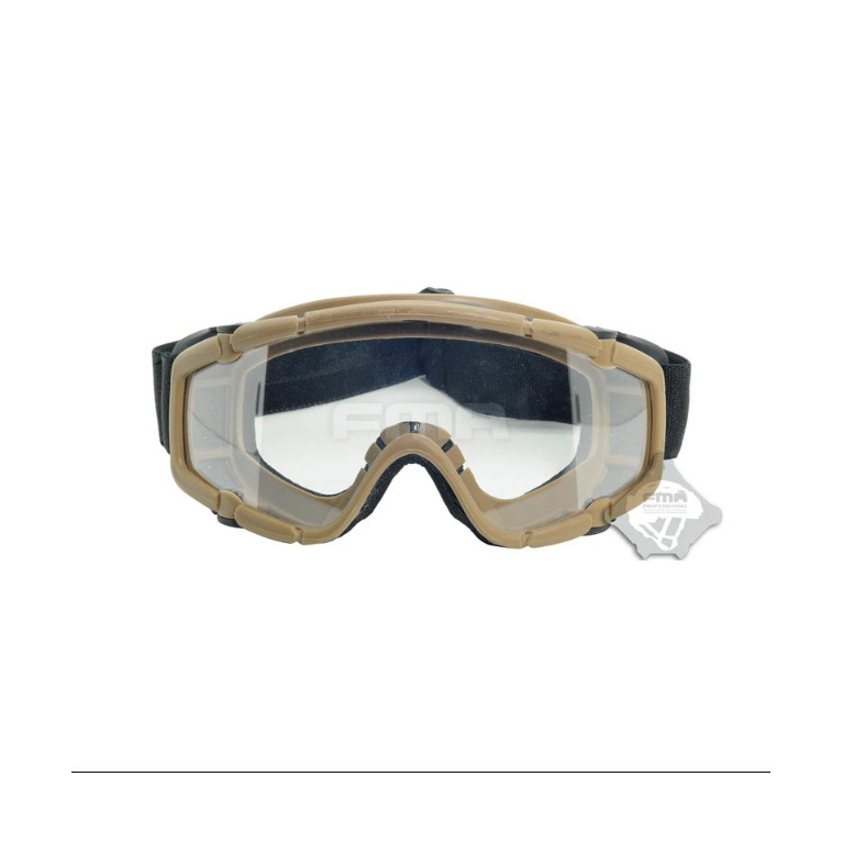 Lunettes balistiques tactiques FMA SI (2 visières) - Tan